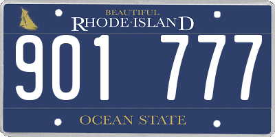RI license plate 901777