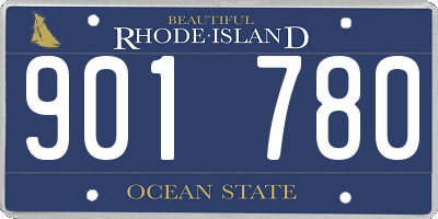 RI license plate 901780