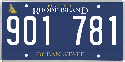 RI license plate 901781