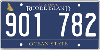 RI license plate 901782