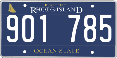 RI license plate 901785