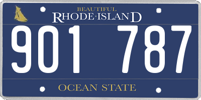 RI license plate 901787