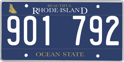 RI license plate 901792
