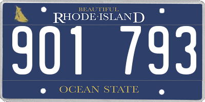 RI license plate 901793