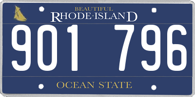 RI license plate 901796