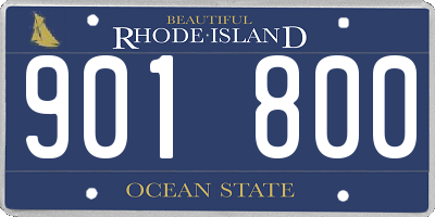 RI license plate 901800