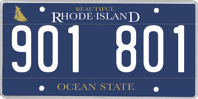 RI license plate 901801