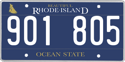 RI license plate 901805