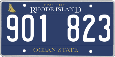 RI license plate 901823