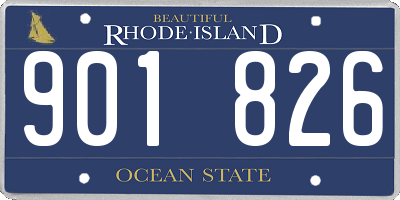 RI license plate 901826