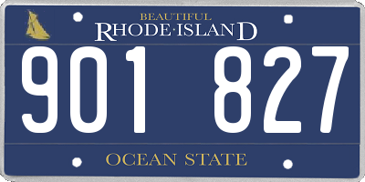 RI license plate 901827