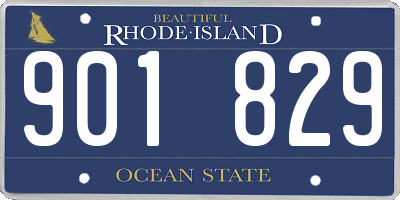 RI license plate 901829