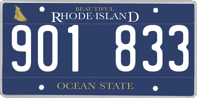 RI license plate 901833