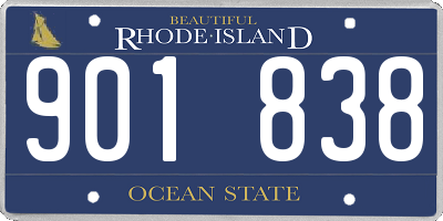 RI license plate 901838