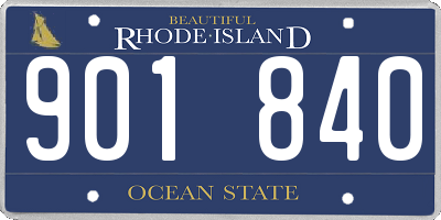 RI license plate 901840