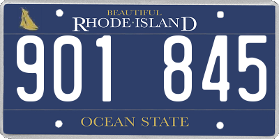 RI license plate 901845