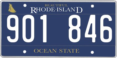 RI license plate 901846