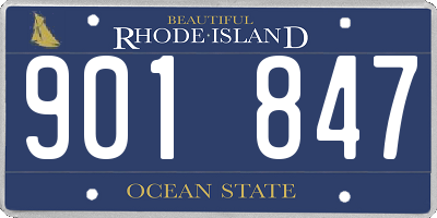 RI license plate 901847