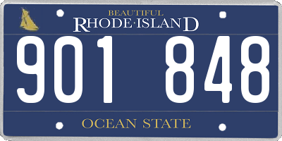 RI license plate 901848