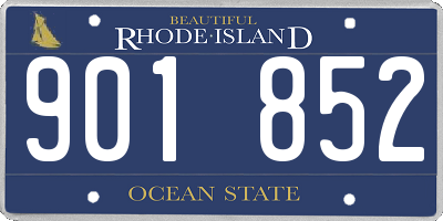 RI license plate 901852