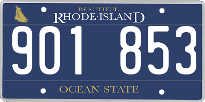 RI license plate 901853