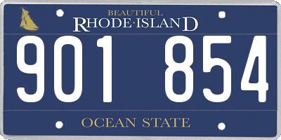 RI license plate 901854