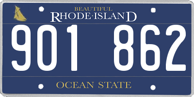 RI license plate 901862