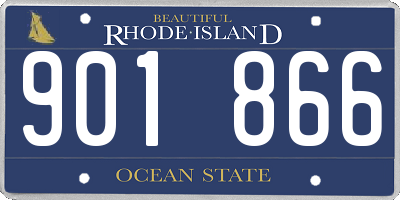 RI license plate 901866