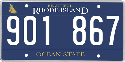 RI license plate 901867