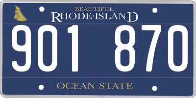 RI license plate 901870