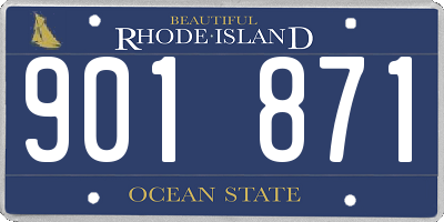 RI license plate 901871