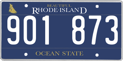 RI license plate 901873