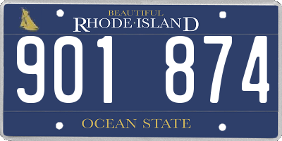 RI license plate 901874