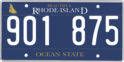 RI license plate 901875
