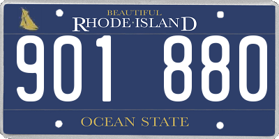 RI license plate 901880