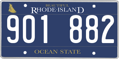 RI license plate 901882