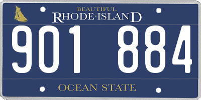 RI license plate 901884