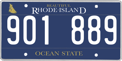 RI license plate 901889