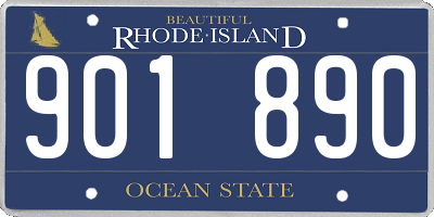 RI license plate 901890