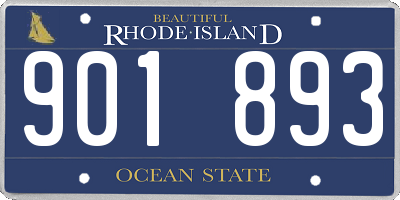 RI license plate 901893