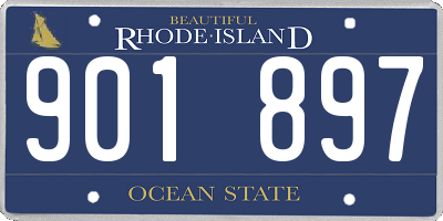 RI license plate 901897
