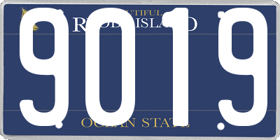 RI license plate 9019