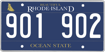 RI license plate 901902