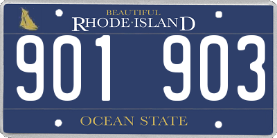 RI license plate 901903