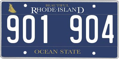 RI license plate 901904