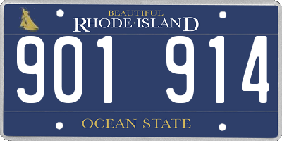 RI license plate 901914