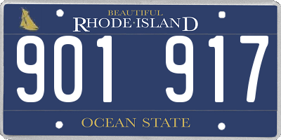 RI license plate 901917