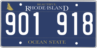 RI license plate 901918