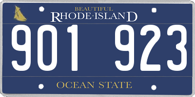 RI license plate 901923