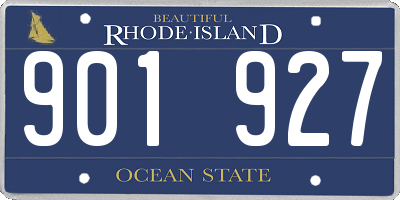 RI license plate 901927